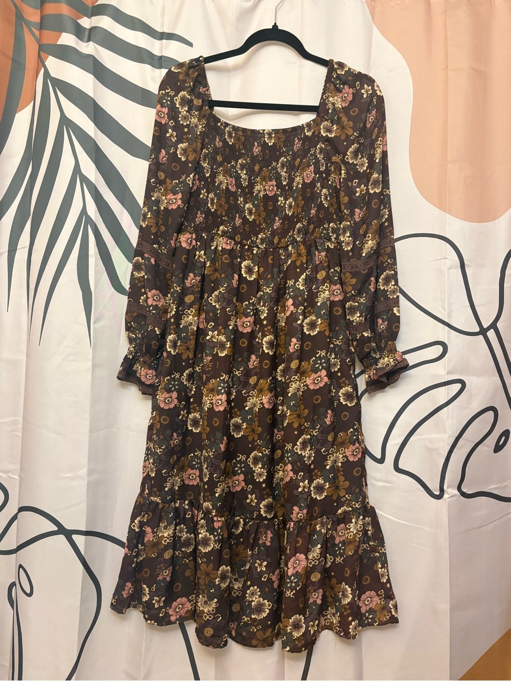 Women’s Floral Smocked Midi Dress